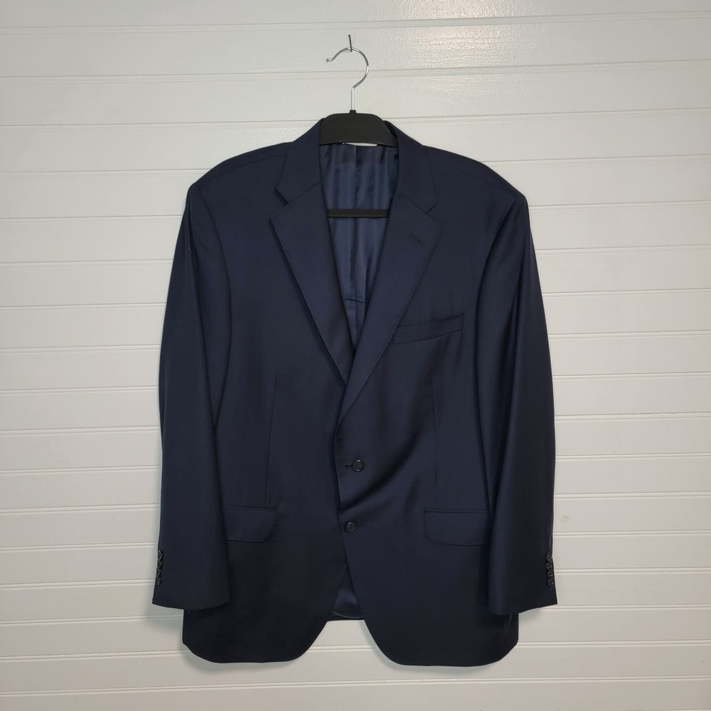 Samuelsohn 44R Sport Coat 100% Wool Modern Professional Work Blazer Super 130's